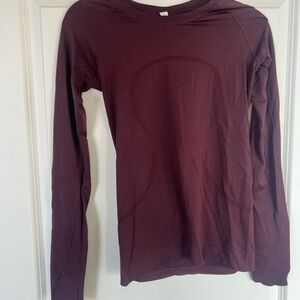 Lululemon Athletica Deep Maroon Long Sleeve Top